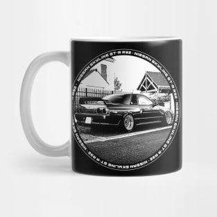 NISSAN SKYLINE GT-R R32 Black 'N White 4 (Black Version) Mug